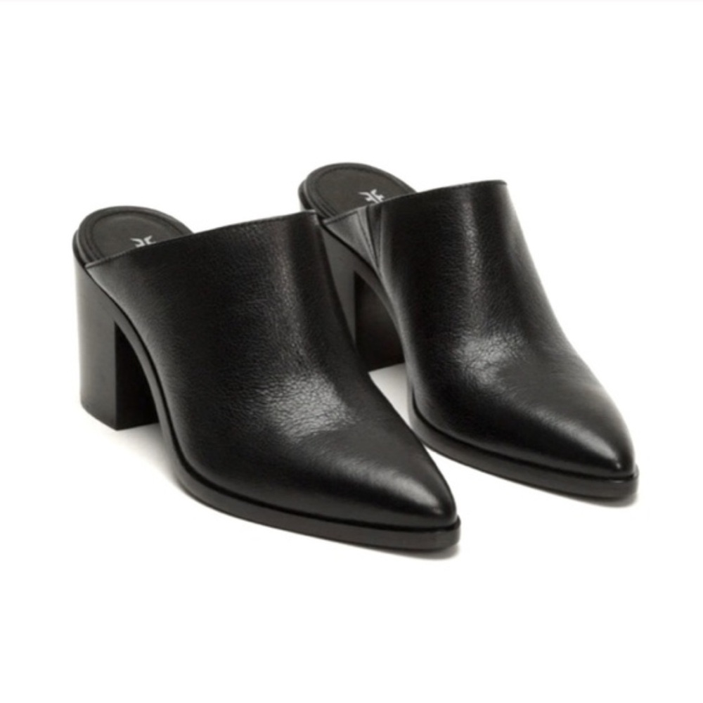 Frye Flynn Black Leather Mules